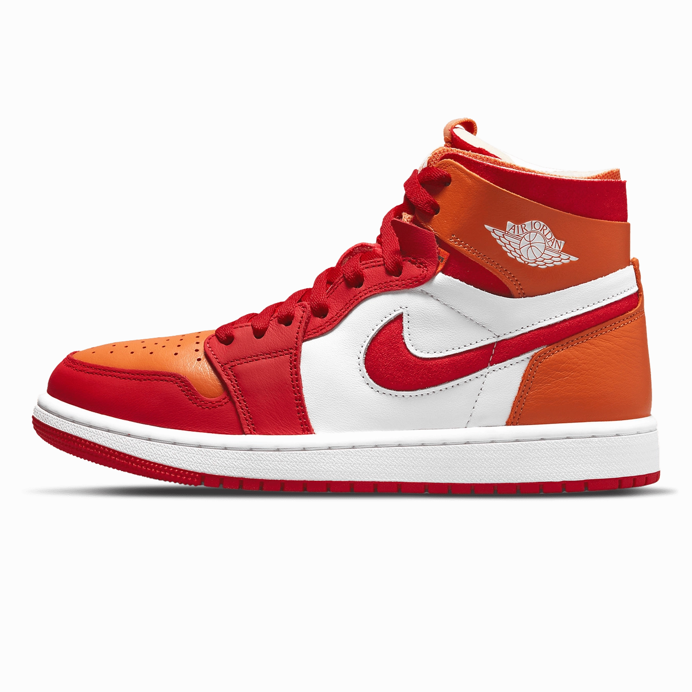 Air Jordan 1 Zoom Air Comfort Wmns 'Fire Red Hot Curry' Air Jordan 1 High classic sneakers with premium finish