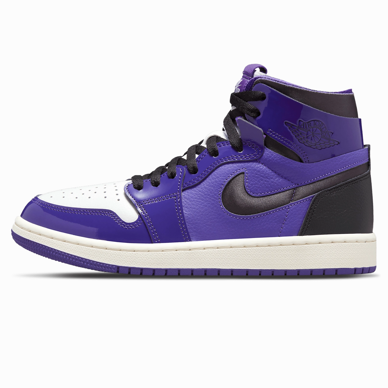 Air Jordan 1 Zoom Comfort Wmns 'Court Purple Patent' Air Jordan 1 sneakers with heritage court style