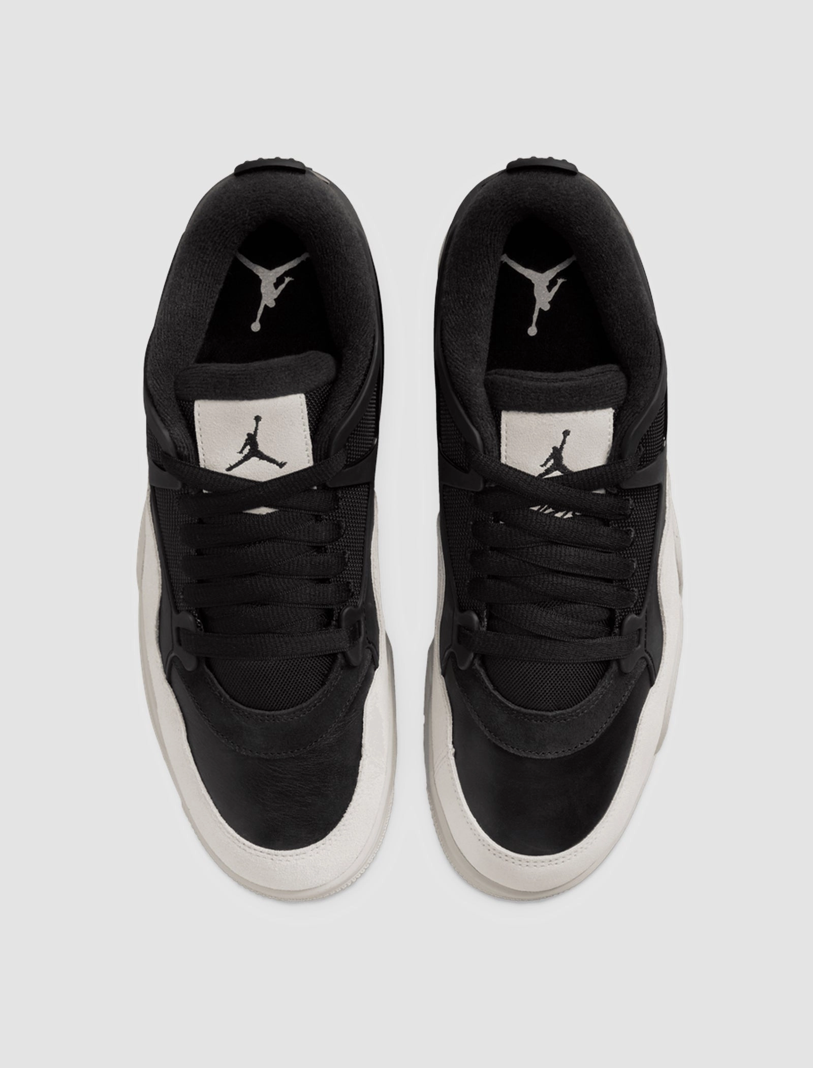 AIR JORDAN 4 REMIX "BLACK/LIGHT BONE" Retro basketball lifestyle shoes