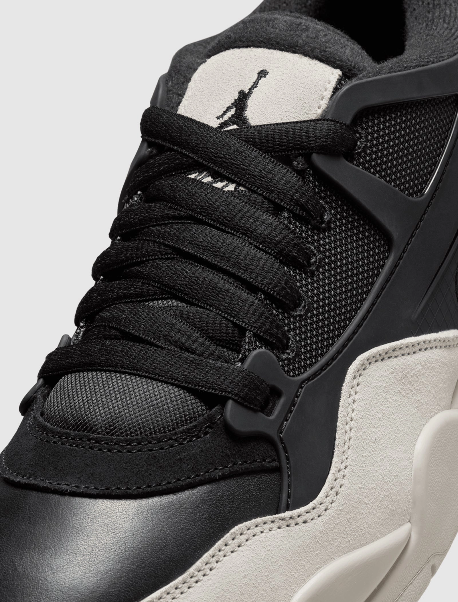 AIR JORDAN 4 REMIX "BLACK/LIGHT BONE" Retro basketball lifestyle shoes
