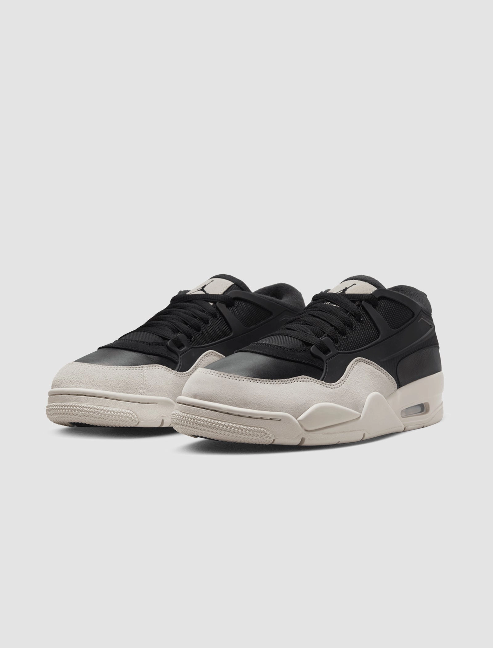 AIR JORDAN 4 REMIX "BLACK/LIGHT BONE" Retro basketball lifestyle shoes