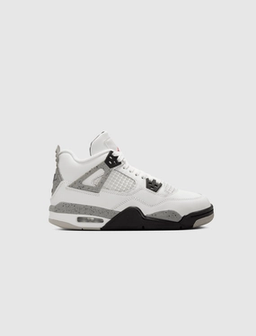 AIR JORDAN 4 RETRO "WHITE CEMENT" GS Iconic Air Jordan streetwear sneakers