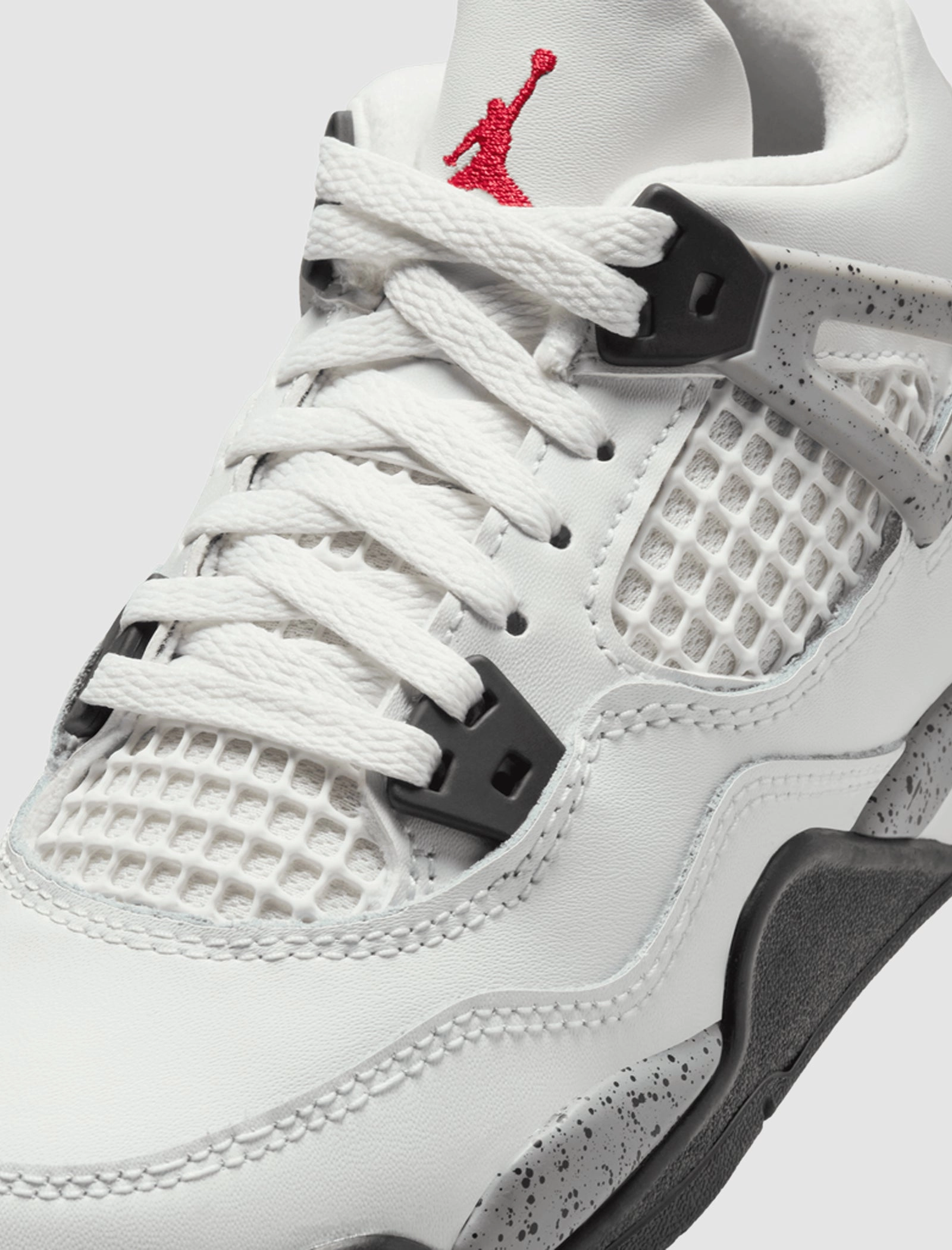 AIR JORDAN 4 RETRO "WHITE CEMENT" PS Retro basketball lifestyle shoes
