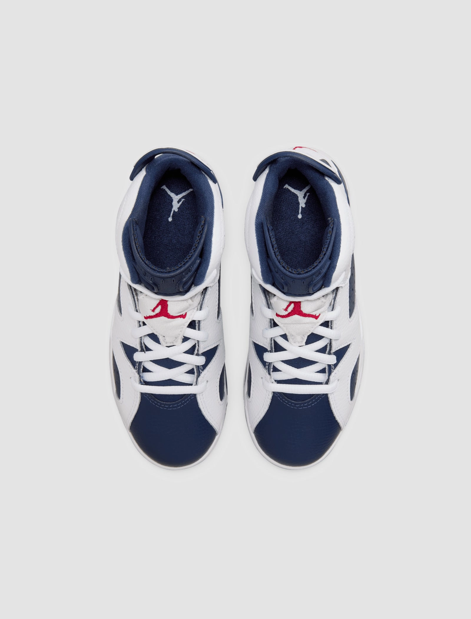 AIR JORDAN 6 RETRO "WHITE/VARSITY RED/MIDNIGHT NAVY" PS Retro basketball lifestyle shoes