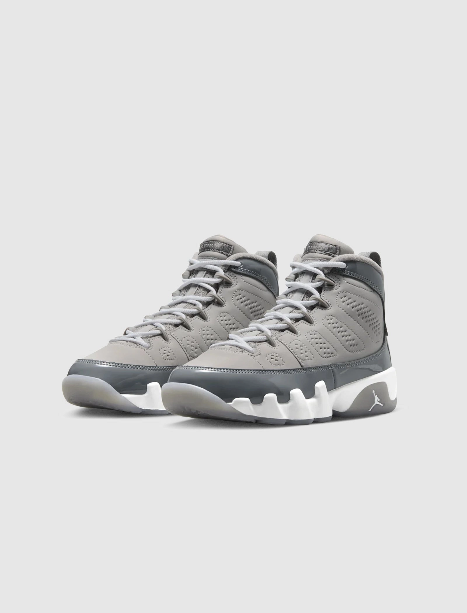 AIR JORDAN 9 RETRO "MEDIUM GREY/COOL GREY/WHITE" GS Retro basketball lifestyle shoes