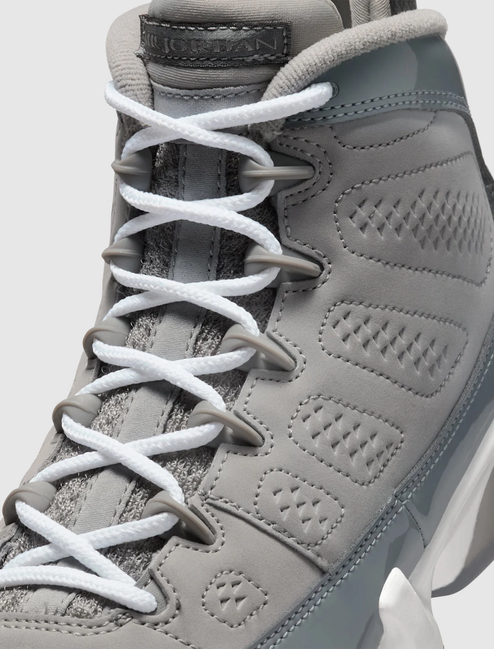 AIR JORDAN 9 RETRO "MEDIUM GREY/COOL GREY/WHITE" GS Retro basketball lifestyle shoes