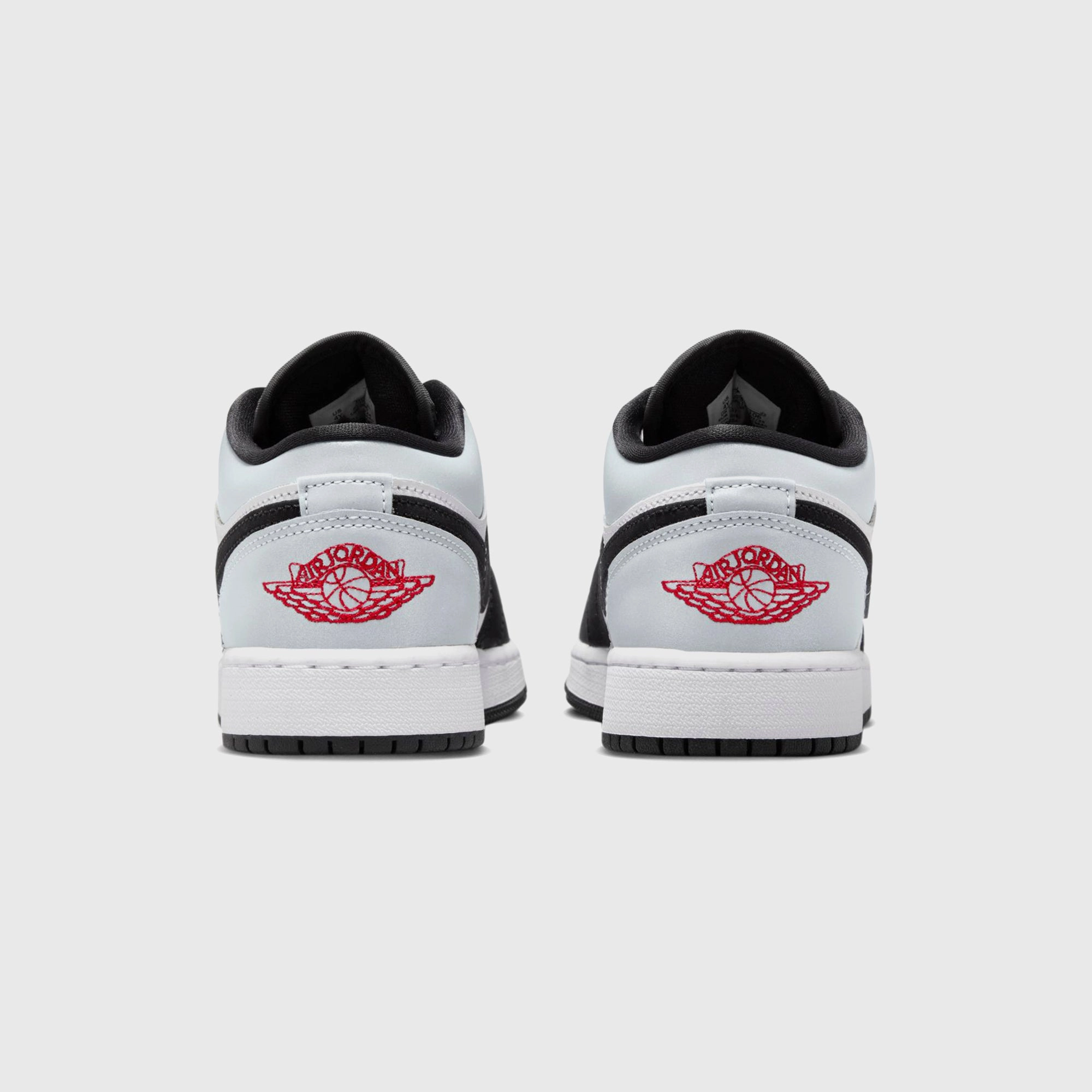 Air Jordan GS 1 Low Se Uni - White / Black / Matte Silver / Fire Red All-day streetwear kicks