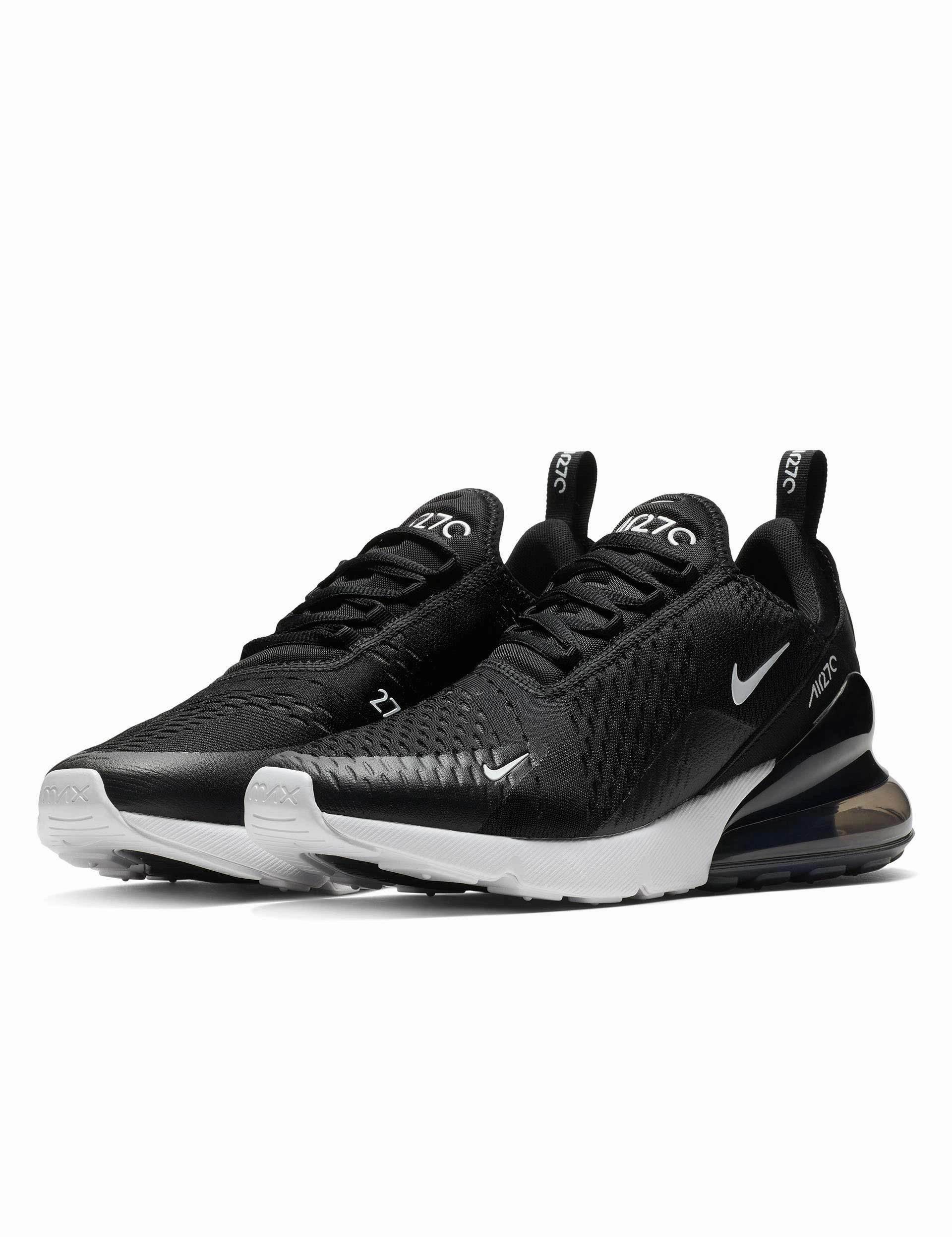 Air Max 270 Shoes - Black/White/Anthracite Nike women's stylish athletic footwear