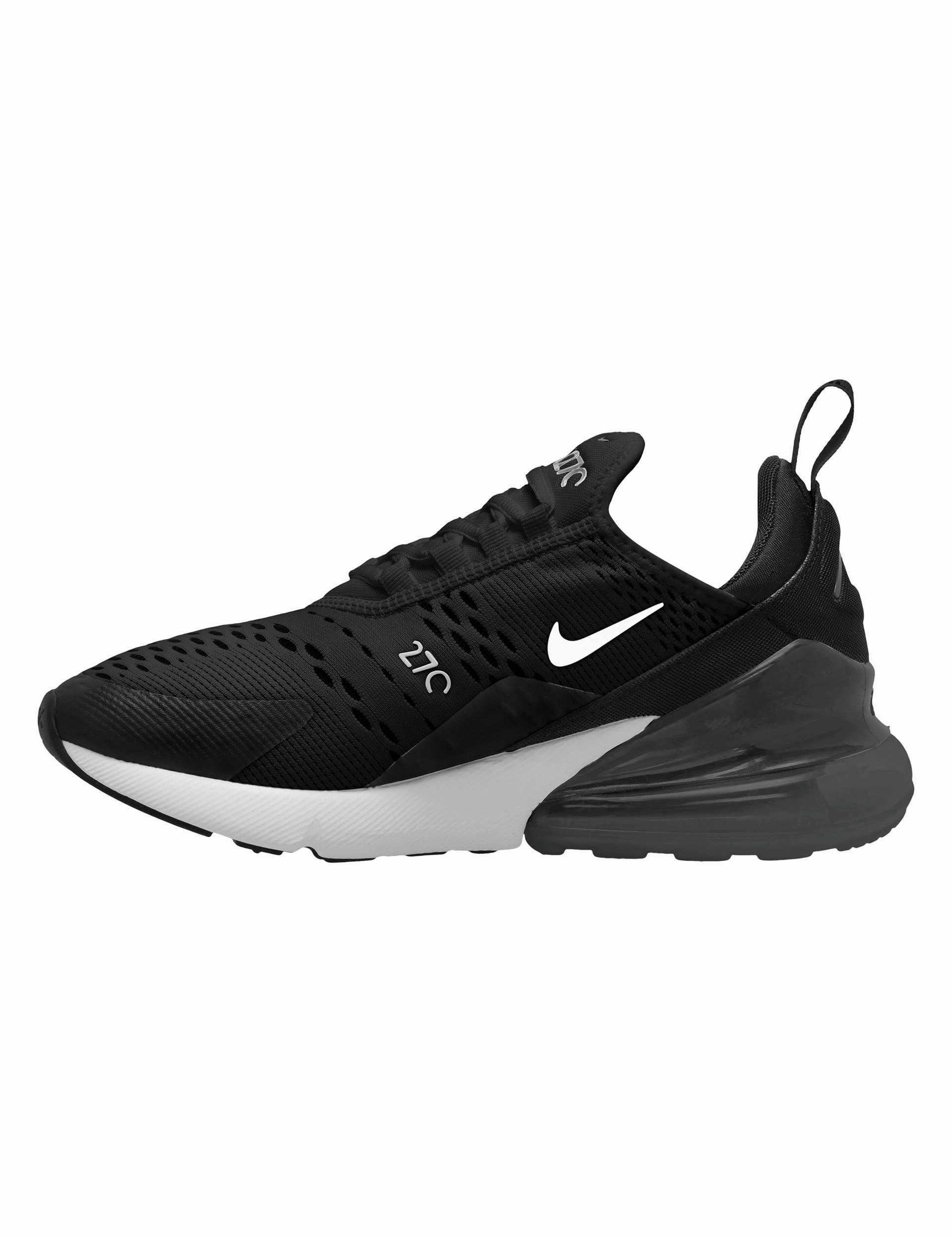 Air Max 270 Shoes - Black/White/Anthracite Nike women's stylish athletic footwear