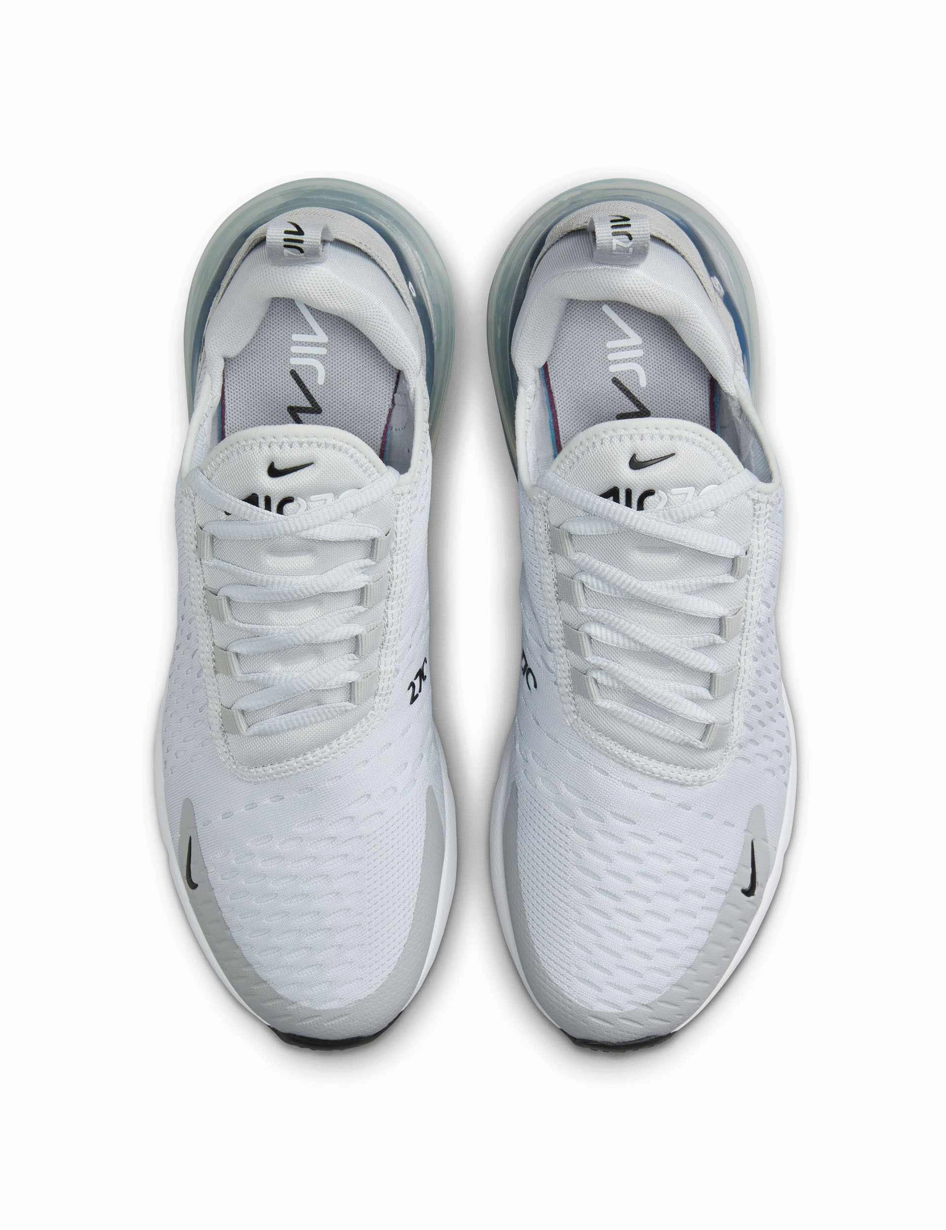 Air Max 270 Shoes - Pure Platinum/Black/Light Smoke Grey Nike women's stylish athletic footwear