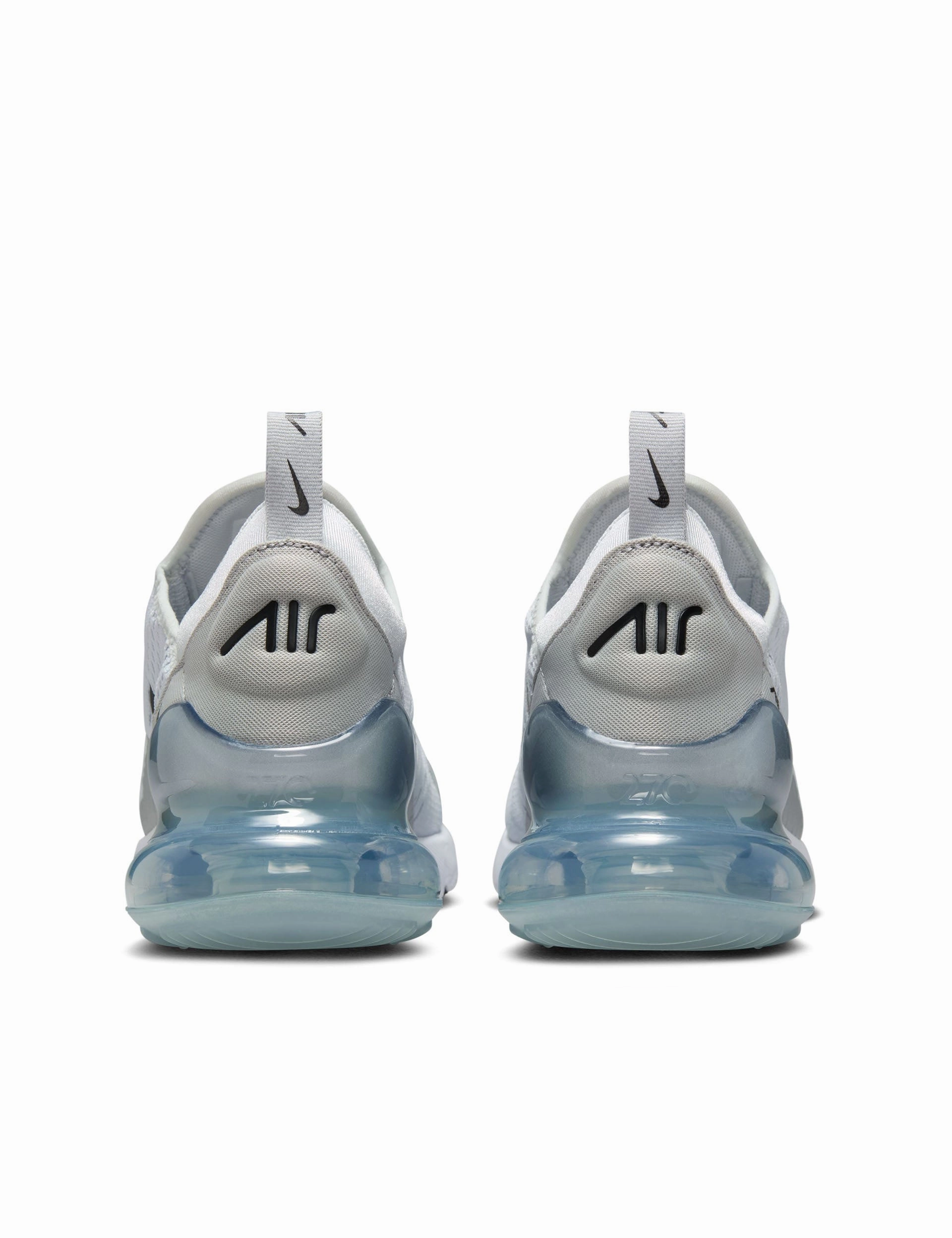 Air Max 270 Shoes - Pure Platinum/Black/Light Smoke Grey Nike women's stylish athletic footwear