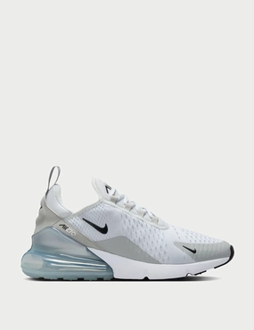 Air Max 270 Shoes - Pure Platinum/Black/Light Smoke Grey Nike womens shoes with sleek design
