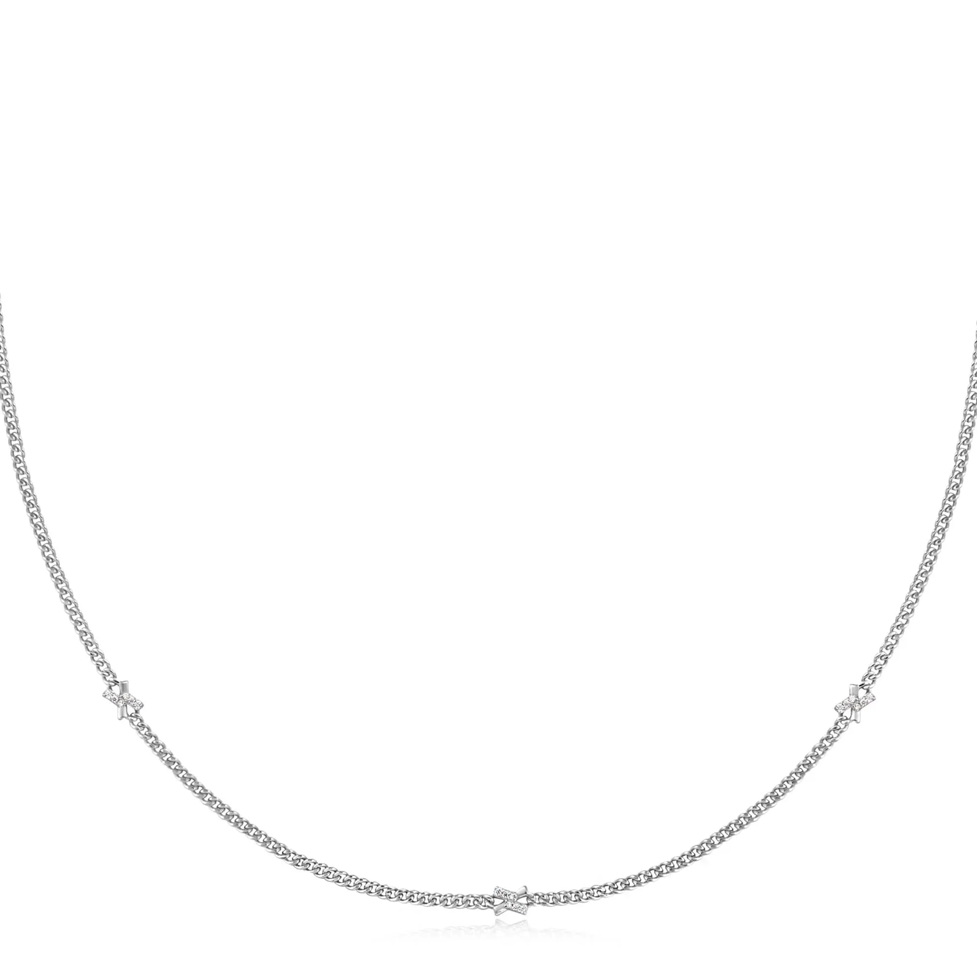 Ania Haie Silver Cross Station Necklace N061-05H Ania Haie Jewellery