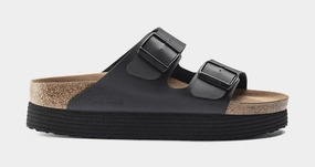 Arizona Platform Womens Sandals (Black) Supportive Birkenstock clogs