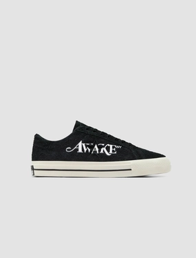 AWAKE NY X ONE STAR PRO OX "BLACK" Retro-style canvas trainers