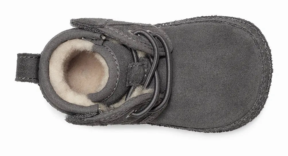 Baby UGG Neumel  Cozy Suede Boot with Wool Lining & Easy Hook-and-Loop Closure Ugg cozy footwear visuals