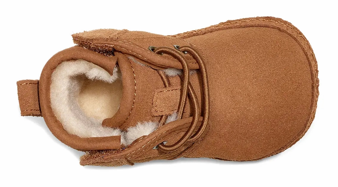 Baby UGG Neumel  Cozy Suede Boot with Wool Lining & Easy Hook-and-Loop Closure Ugg cozy footwear visuals