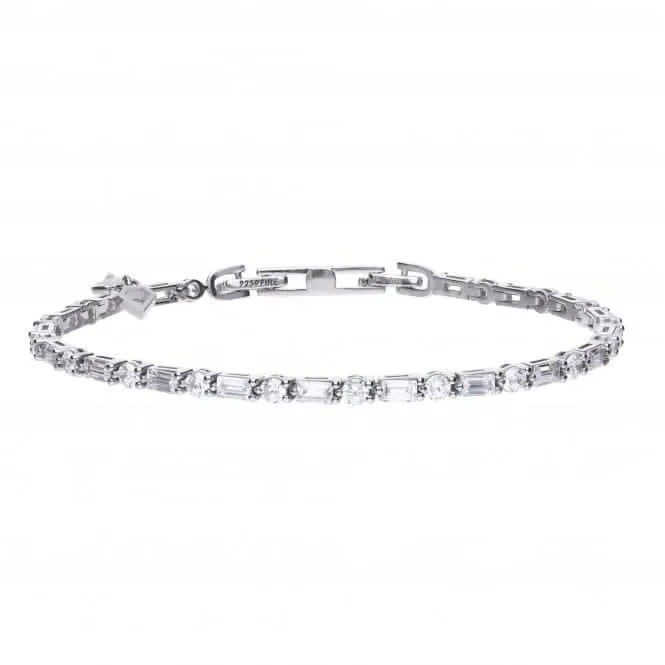 Baguette Round Cubic Zirconia Bracelet B5259 Diamonfire Jewellery