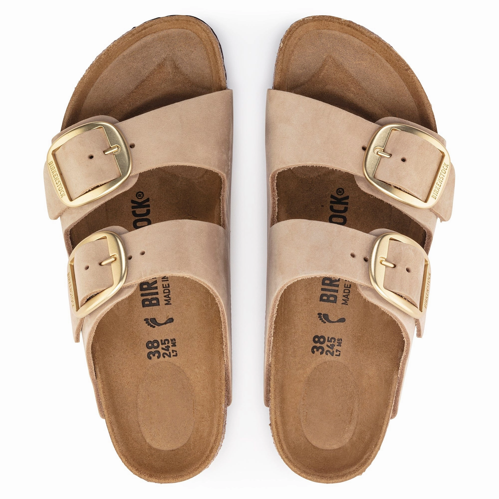 BIRKENSTOCK ARIZONA BIG BUCKLE NUBUCK LEATHER Birkenstock comfortable casual footwear