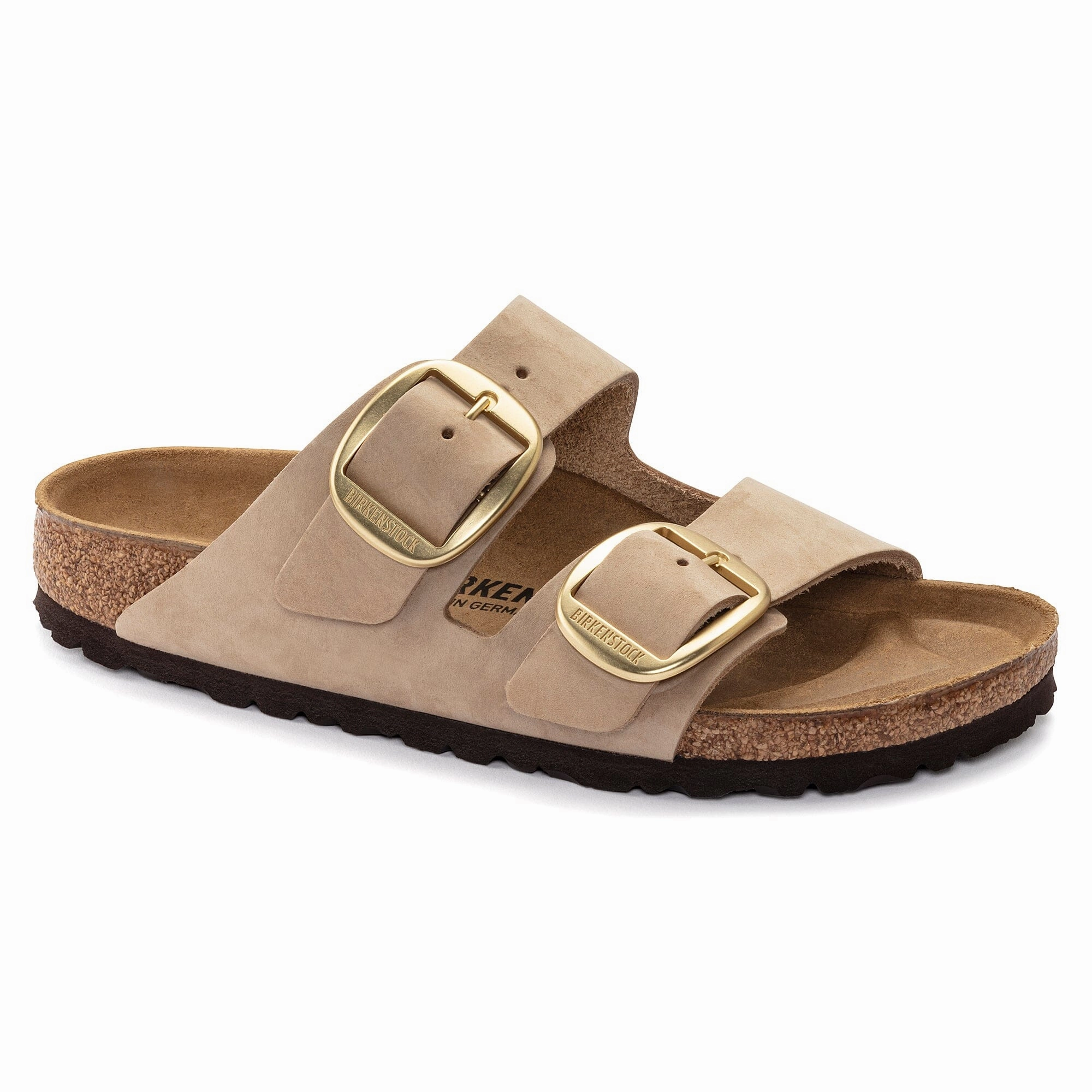 BIRKENSTOCK ARIZONA BIG BUCKLE NUBUCK LEATHER Birkenstock classic sandals with adjustable straps