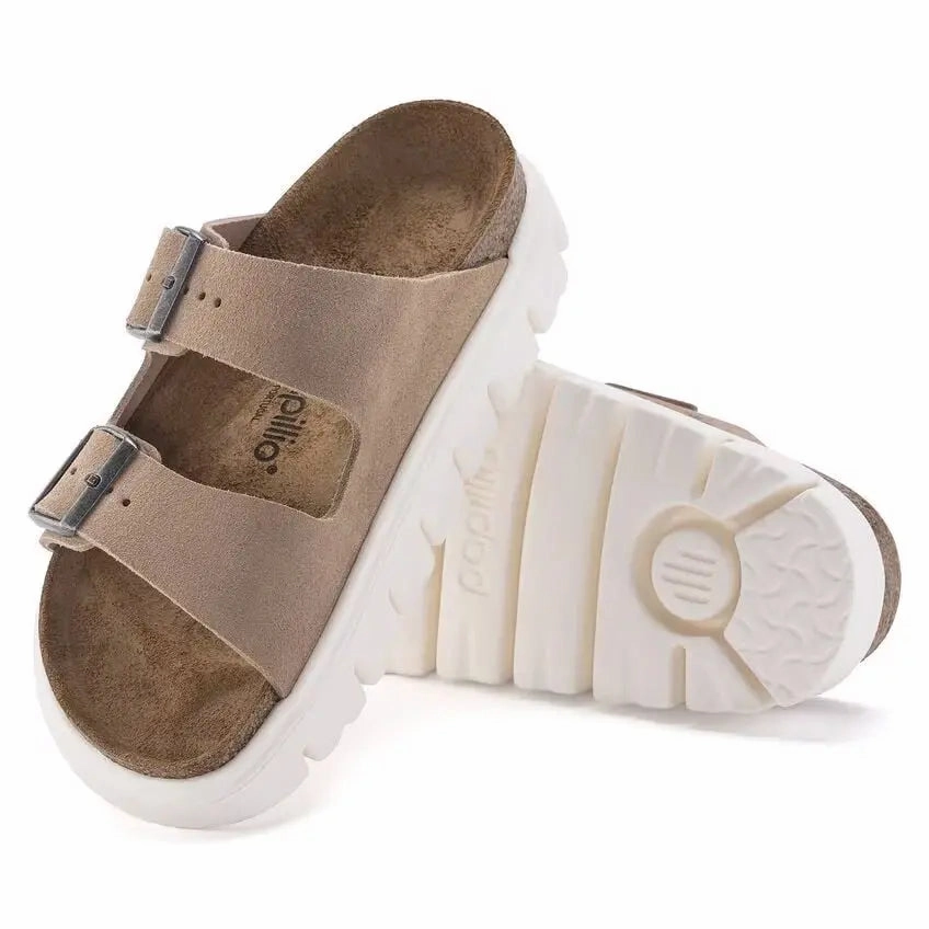 Birkenstock Arizona Chunky  Suede Platform Sandals with Contoured Footbed Birkenstock ergonomic sandals