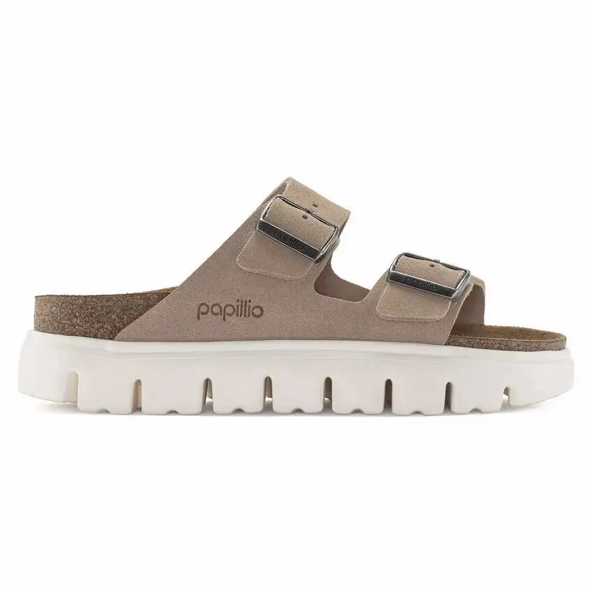 Birkenstock Arizona Chunky  Suede Platform Sandals with Contoured Footbed Birkenstock ergonomic sandals