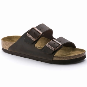 BIRKENSTOCK ARIZONA HABANA OILED LEATHER UNISEX Birkenstock classic sandals with adjustable straps