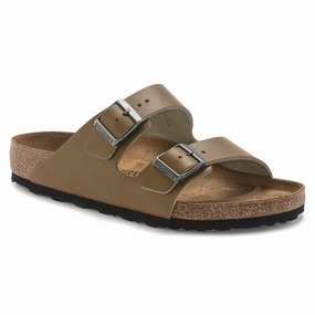 BIRKENSTOCK ARIZONA NATURAL LEATHER Birkenstock classic sandals with adjustable straps