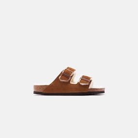 Birkenstock Arizona Shearling - Mink / Natural Open-toe comfort slides