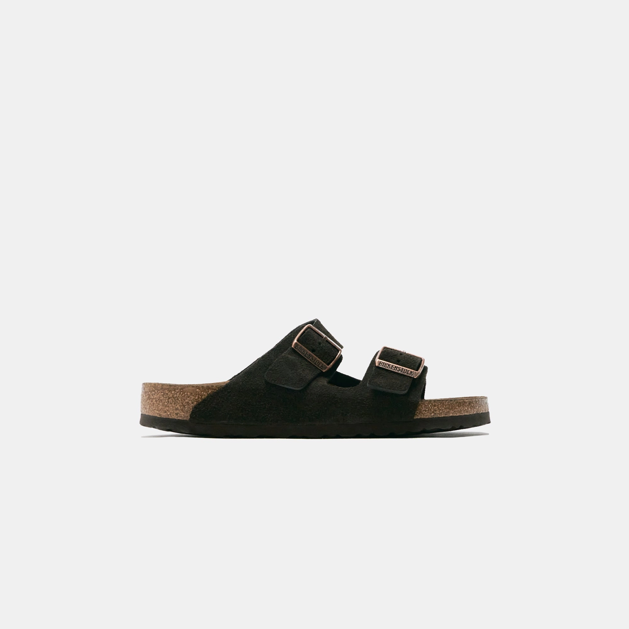 Birkenstock Arizona Soft Footbed - Mocha Suede Open-toe comfort slides