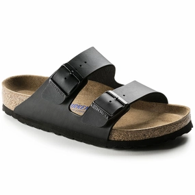 BIRKENSTOCK ARIZONA SOFT FOOTBED BLACK BIRKO-FLOR REGULAR UNISEX Birkenstock classic sandals with adjustable straps