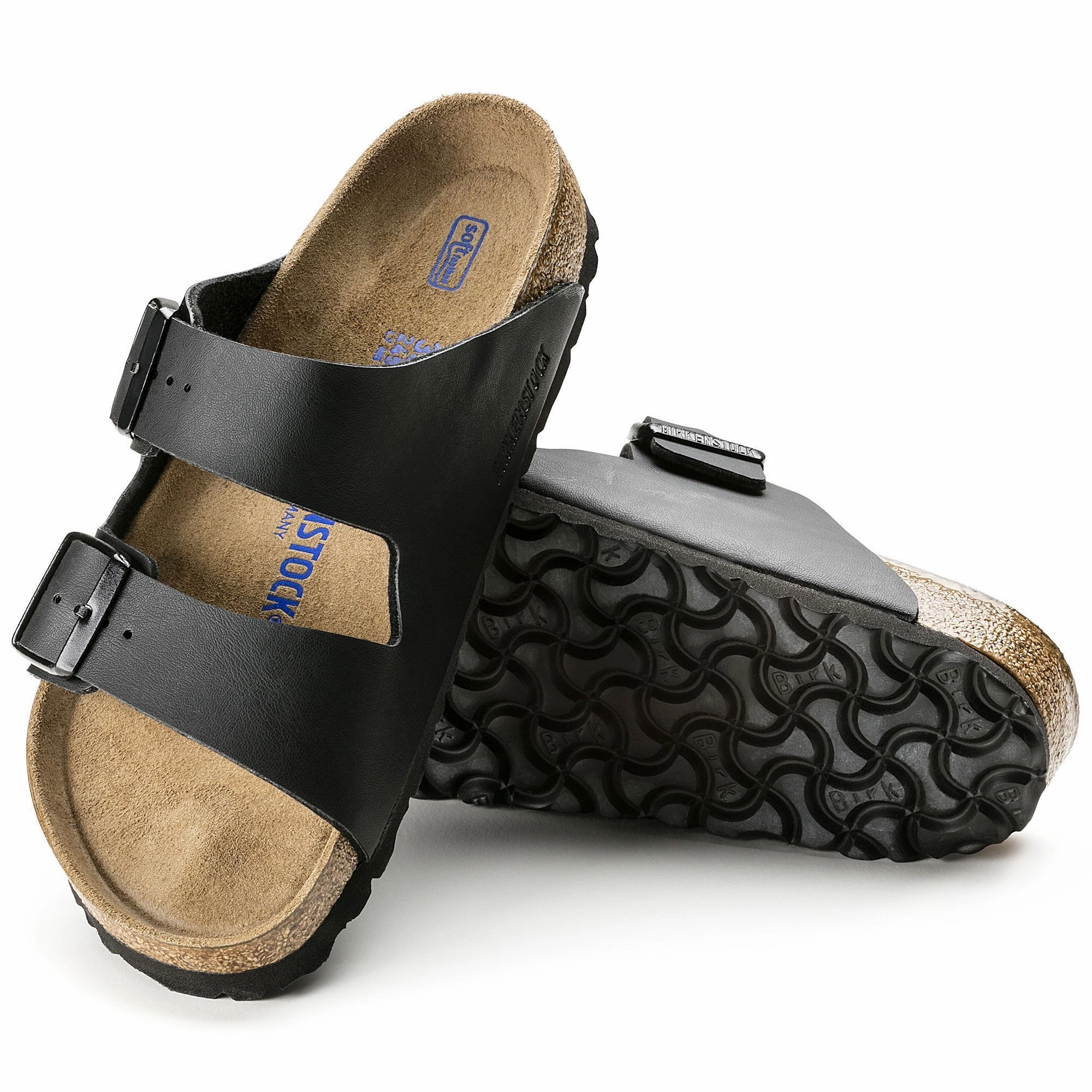 BIRKENSTOCK ARIZONA SOFT FOOTBED BLACK BIRKO-FLOR REGULAR UNISEX Birkenstock comfortable casual footwear