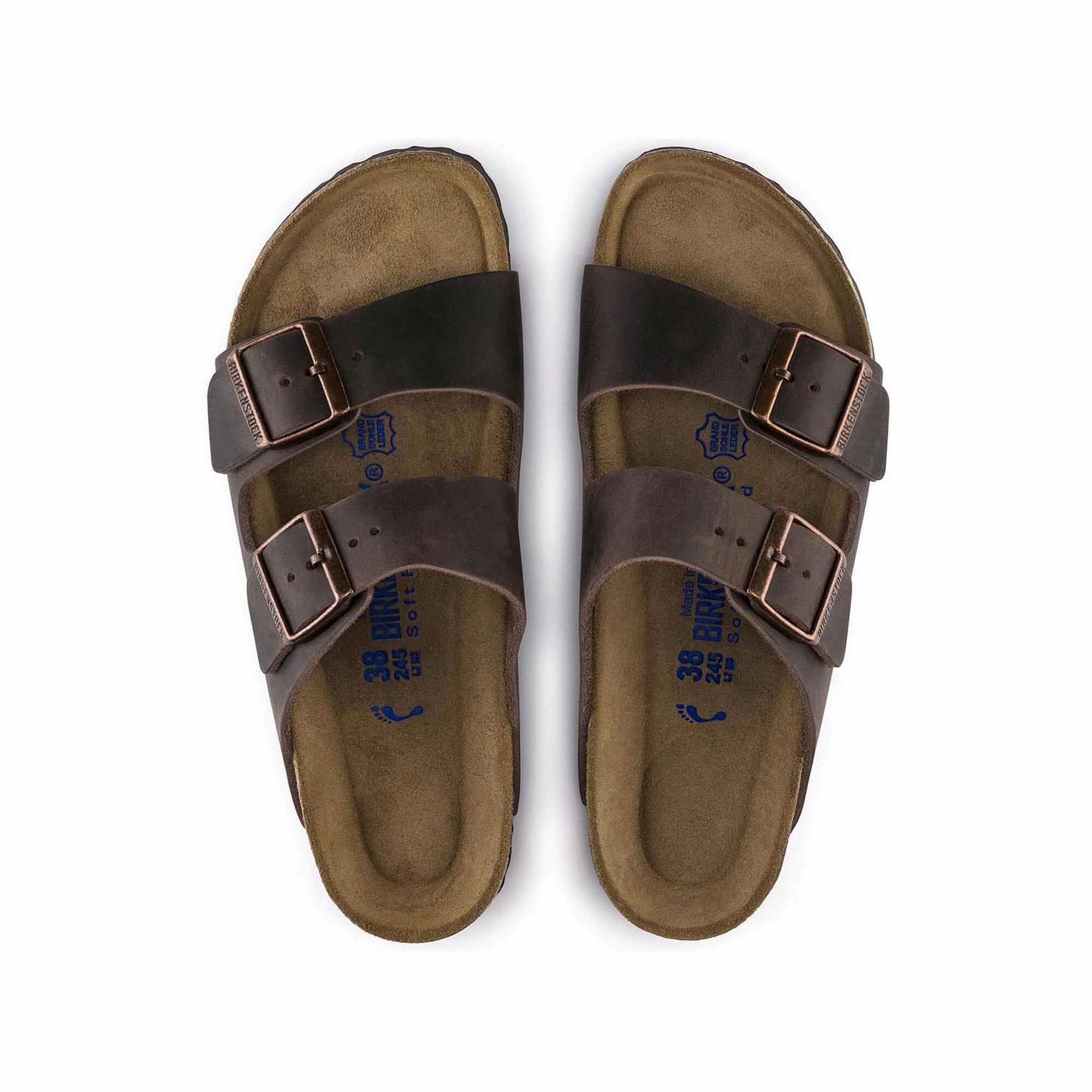 BIRKENSTOCK ARIZONA SOFT FOOTBED HABANA OILED LEATHER UNISEX Birkenstock comfortable casual footwear