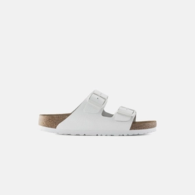 Birkenstock Arizona Soft Footbed Leather - White Open-toe comfort slides