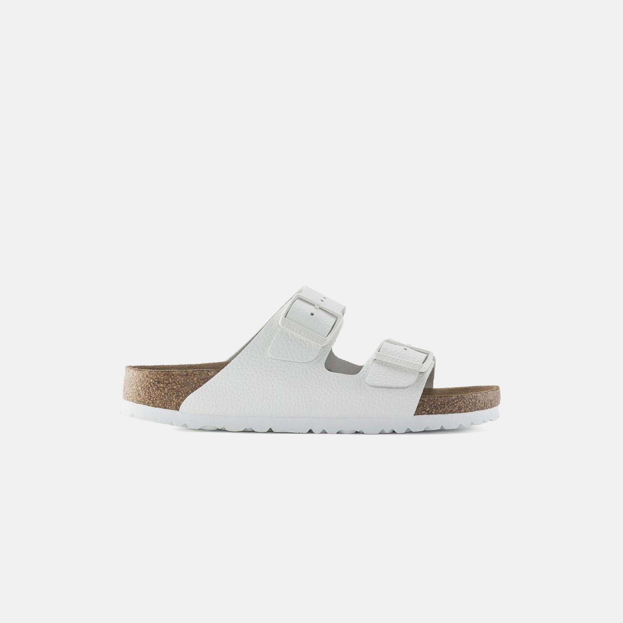 Birkenstock Arizona Soft Footbed Leather - White Open-toe comfort slides