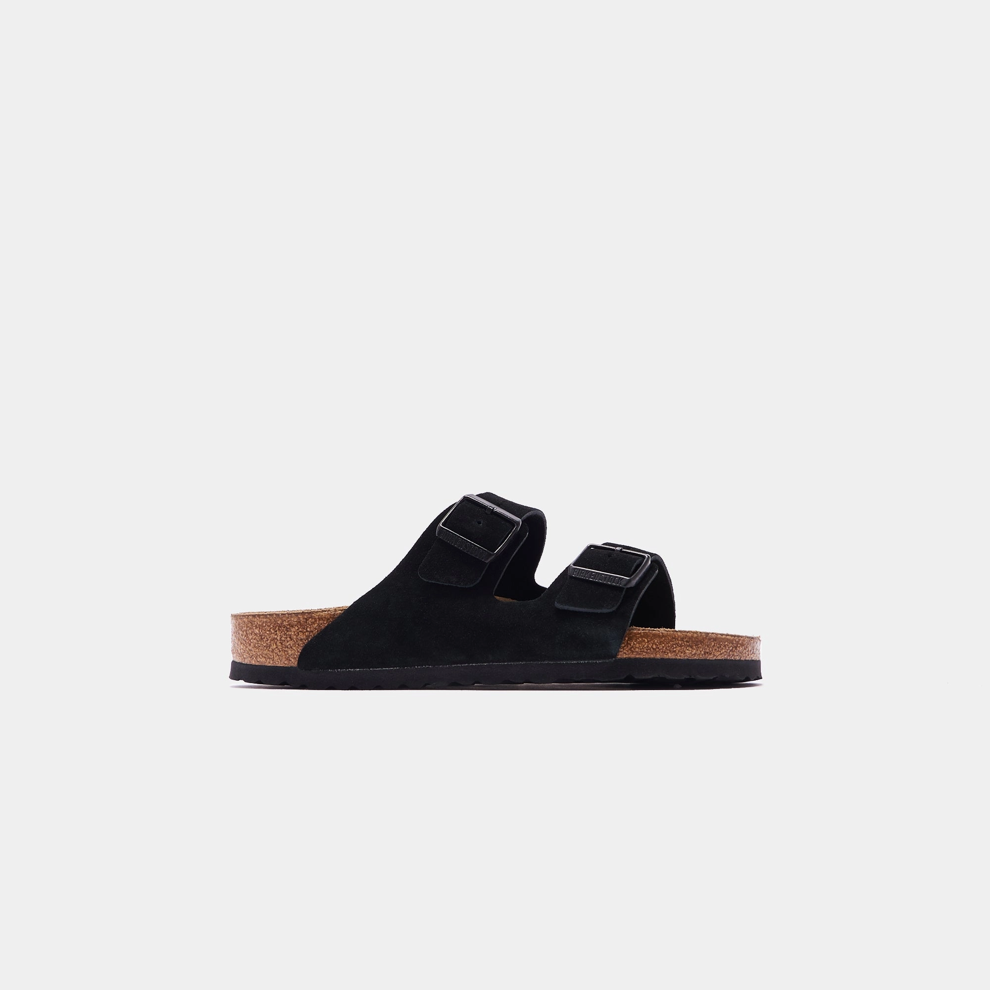Birkenstock Arizona Soft Footbed Suede - Black Open-toe comfort slides