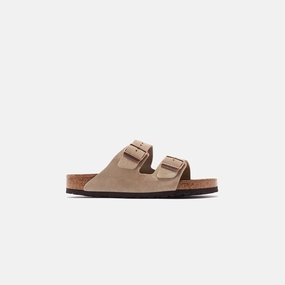 Birkenstock Arizona Soft Footbed Suede - Taupe Open-toe comfort slides