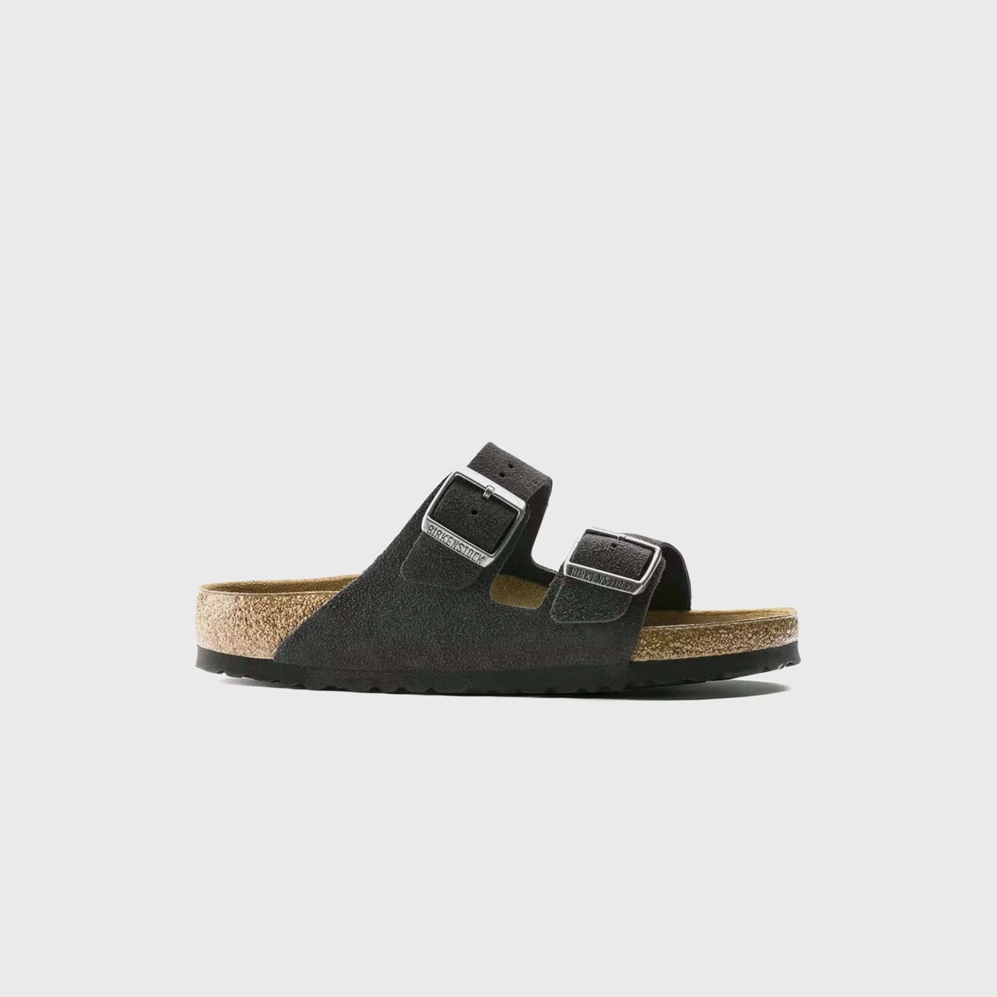 Birkenstock Arizona Soft Footbed Suede - Velvet Gray Open-toe comfort slides