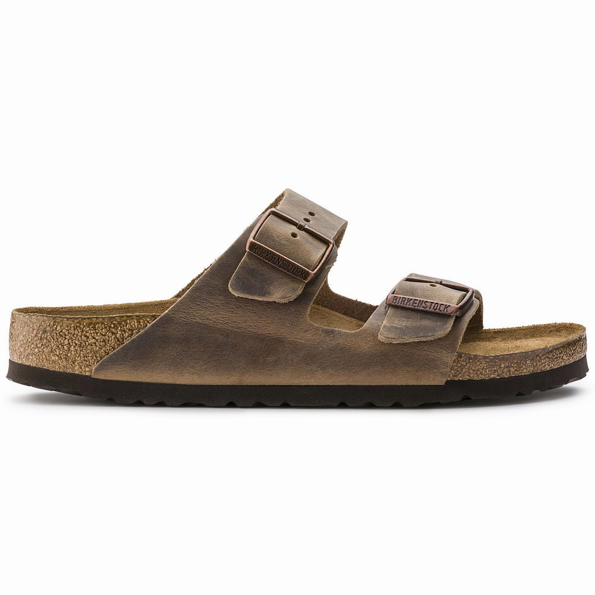 BIRKENSTOCK ARIZONA SOFT FOOTBED TOBACCO BROWN OILED NUBUCK LEATHER UNISEX Birkenstock comfortable casual footwear
