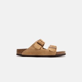 Birkenstock Arizona Suede - Latte Cream Open-toe comfort slides
