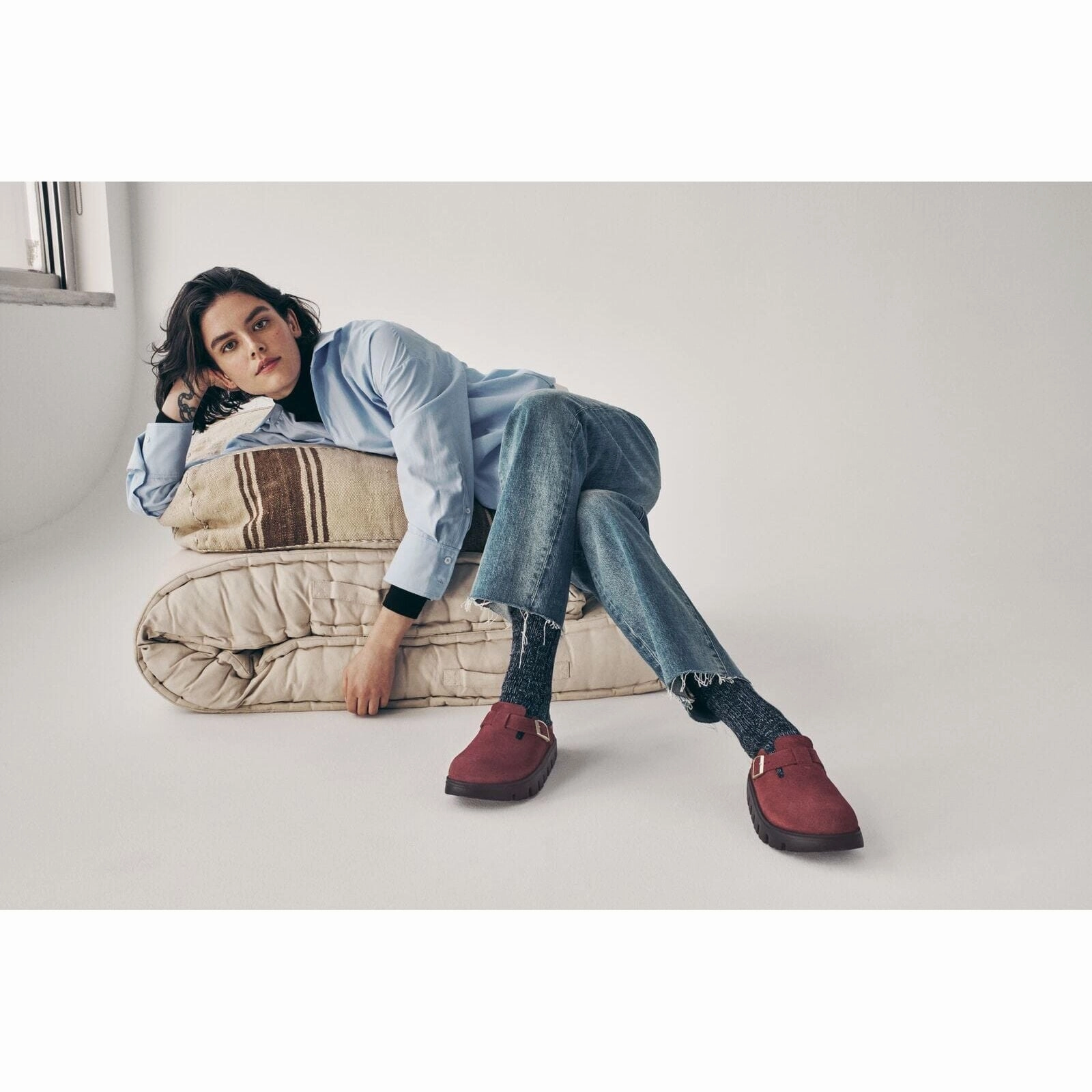 BIRKENSTOCK BOSTON CHUNKY SUEDE WOMEN'S Birkenstock comfortable casual footwear