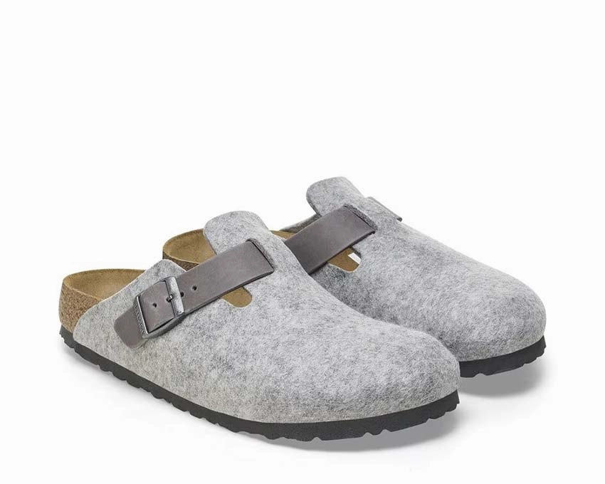 Birkenstock Boston Natural Leather Durable trail runners
