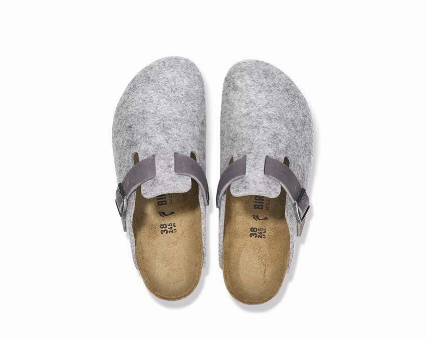 Birkenstock Boston Natural Leather Durable trail runners
