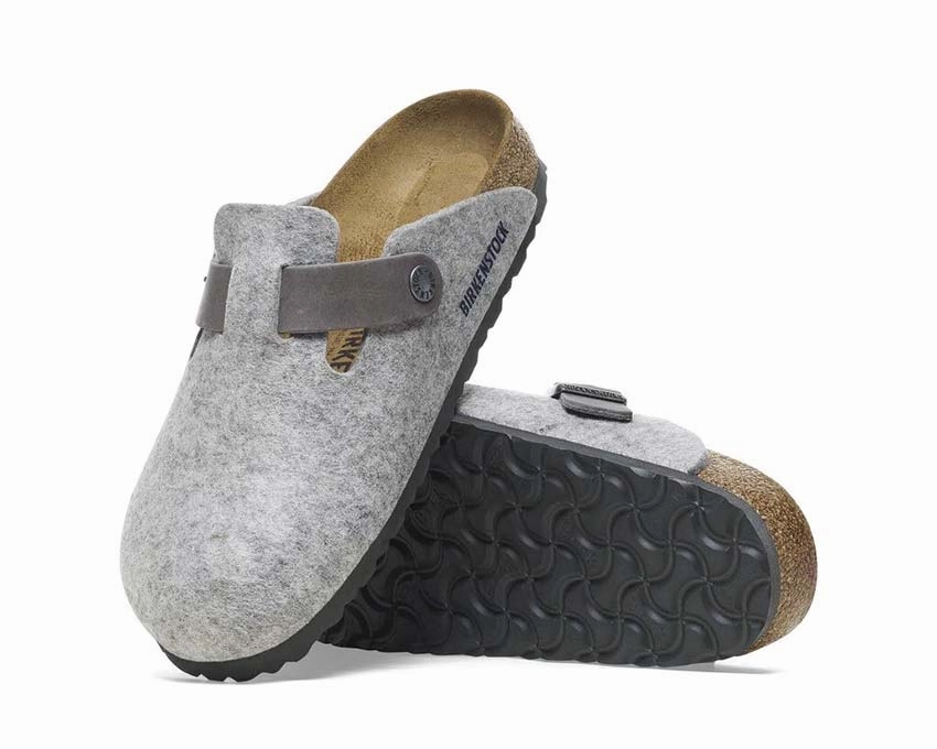 Birkenstock Boston Natural Leather Durable trail runners
