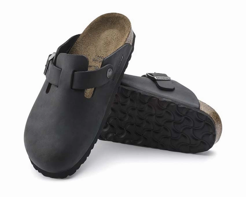 Birkenstock Boston Natural Leather Oiled Durable trail runners