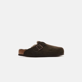 Birkenstock Boston Shearling - Mocha Open-toe comfort slides