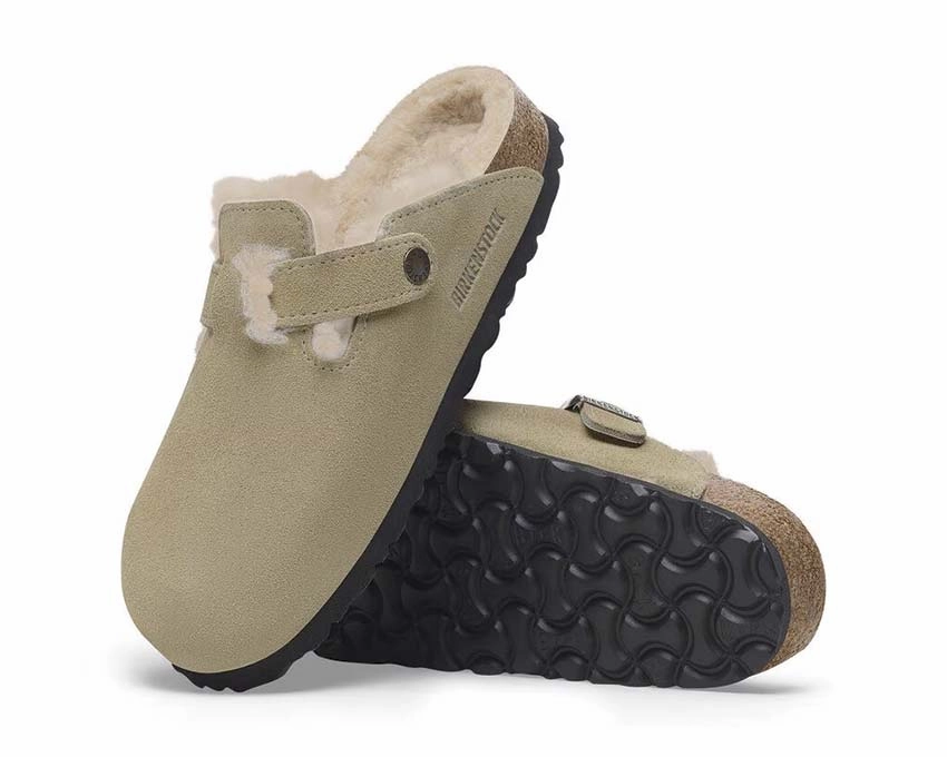 Birkenstock Boston Shearling Suede Durable trail runners