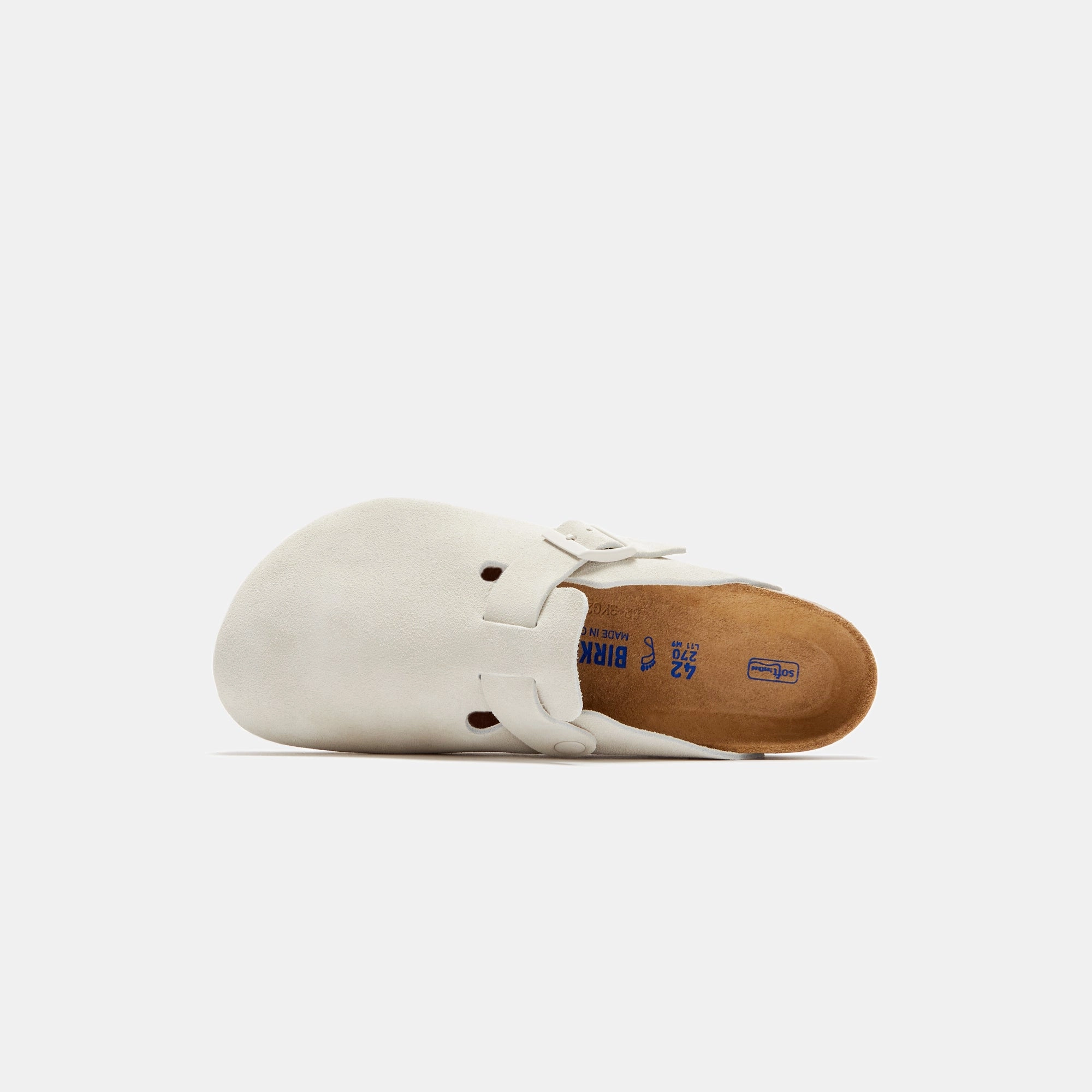 Birkenstock Boston Soft Footbed - Antique White All-day comfort footwear