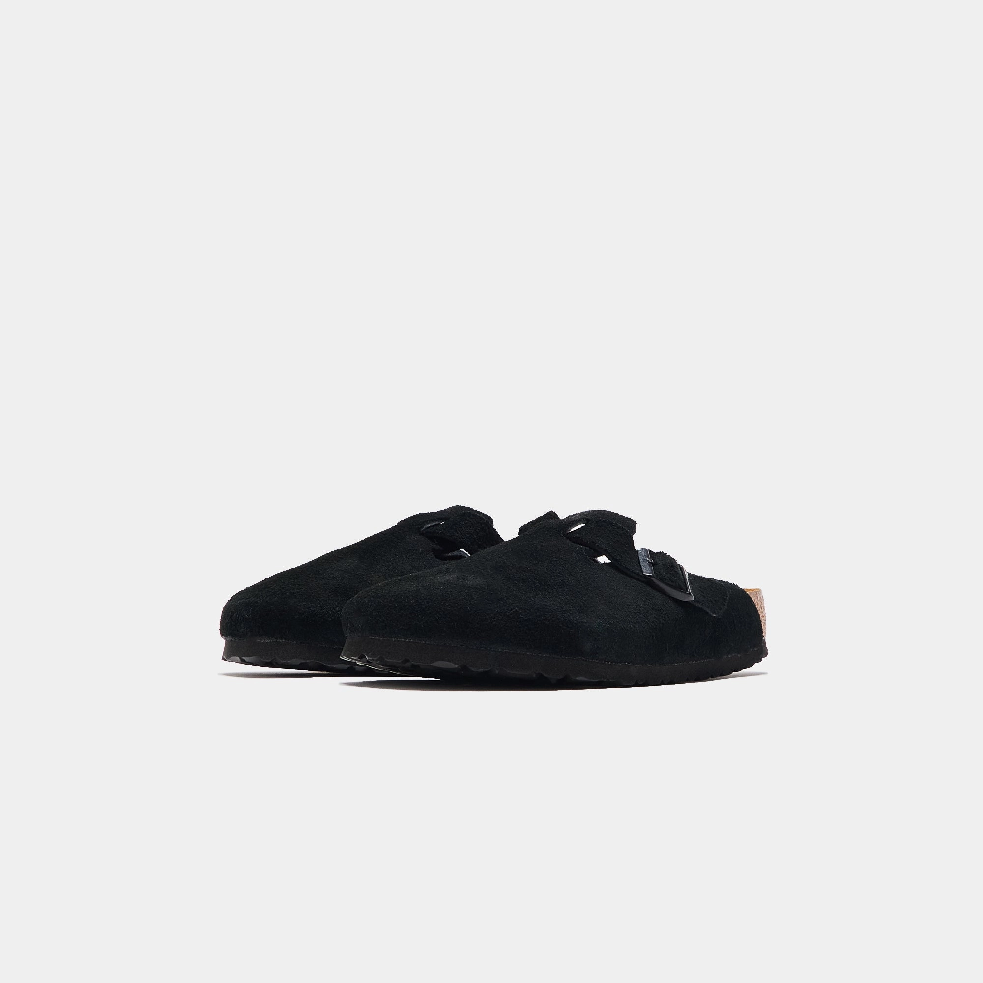 Birkenstock Boston Soft Footbed - Black Suede All-day comfort footwear