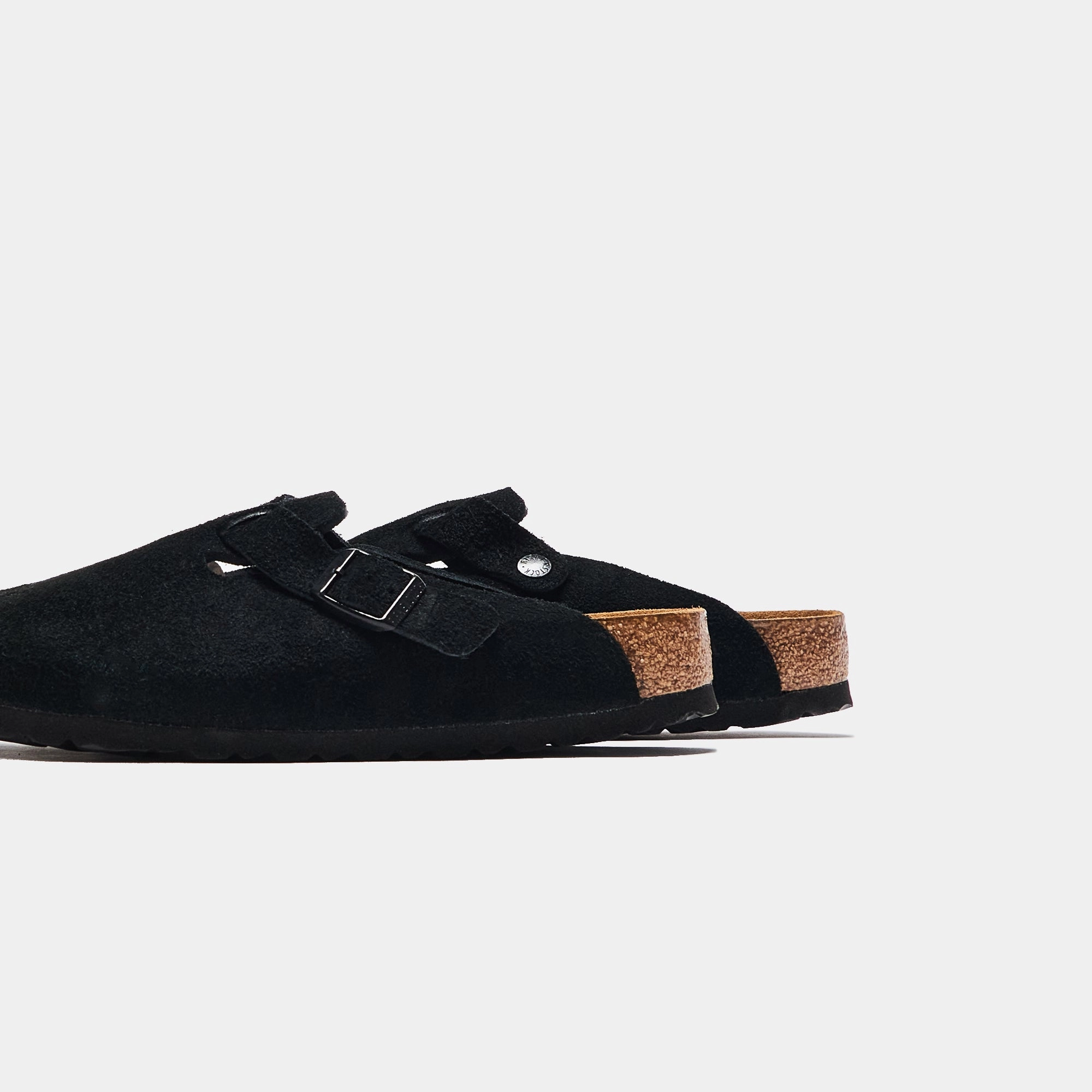 Birkenstock Boston Soft Footbed - Black Suede All-day comfort footwear